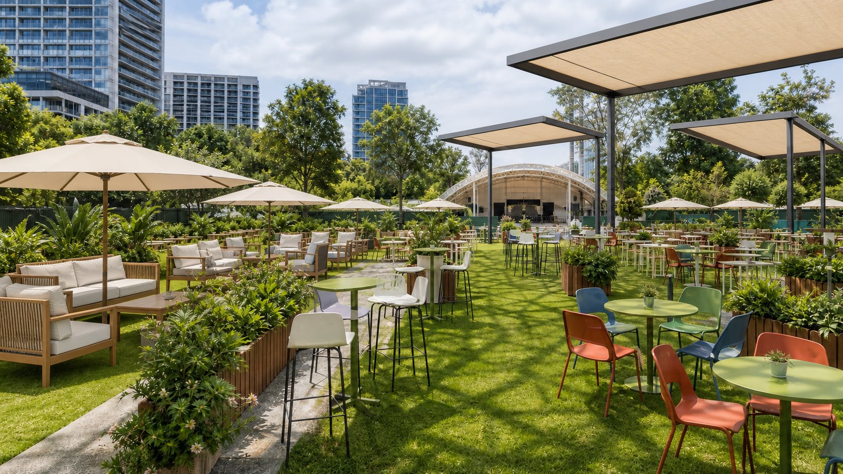 Large outdoor event furniture project
