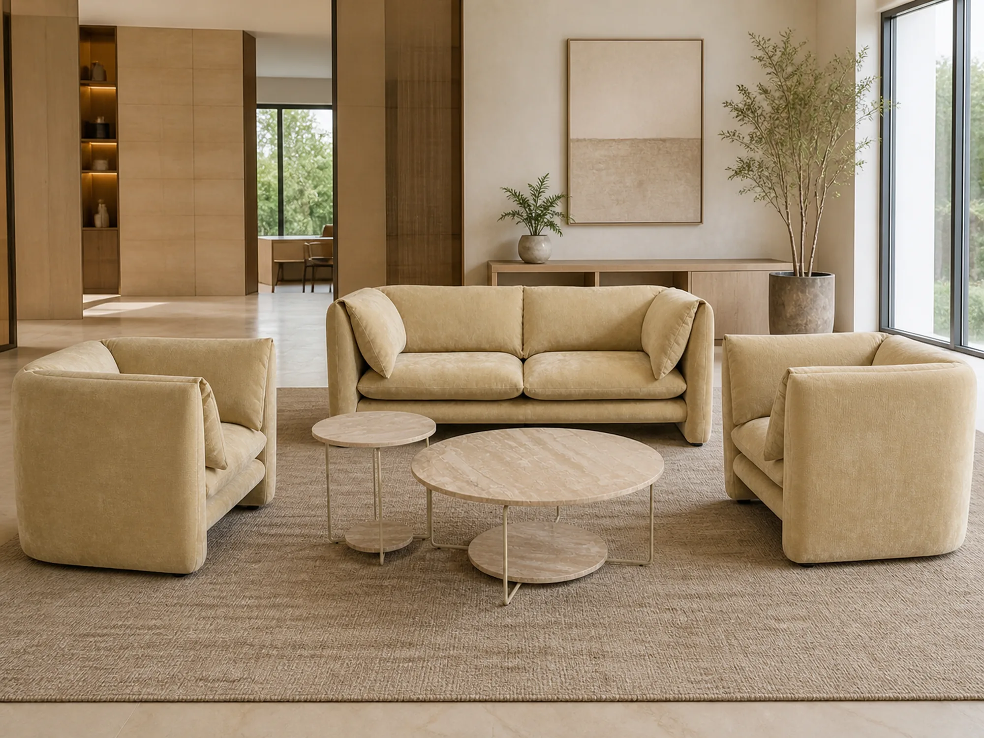 S402/7024 Interior Sofa and Coffee Table