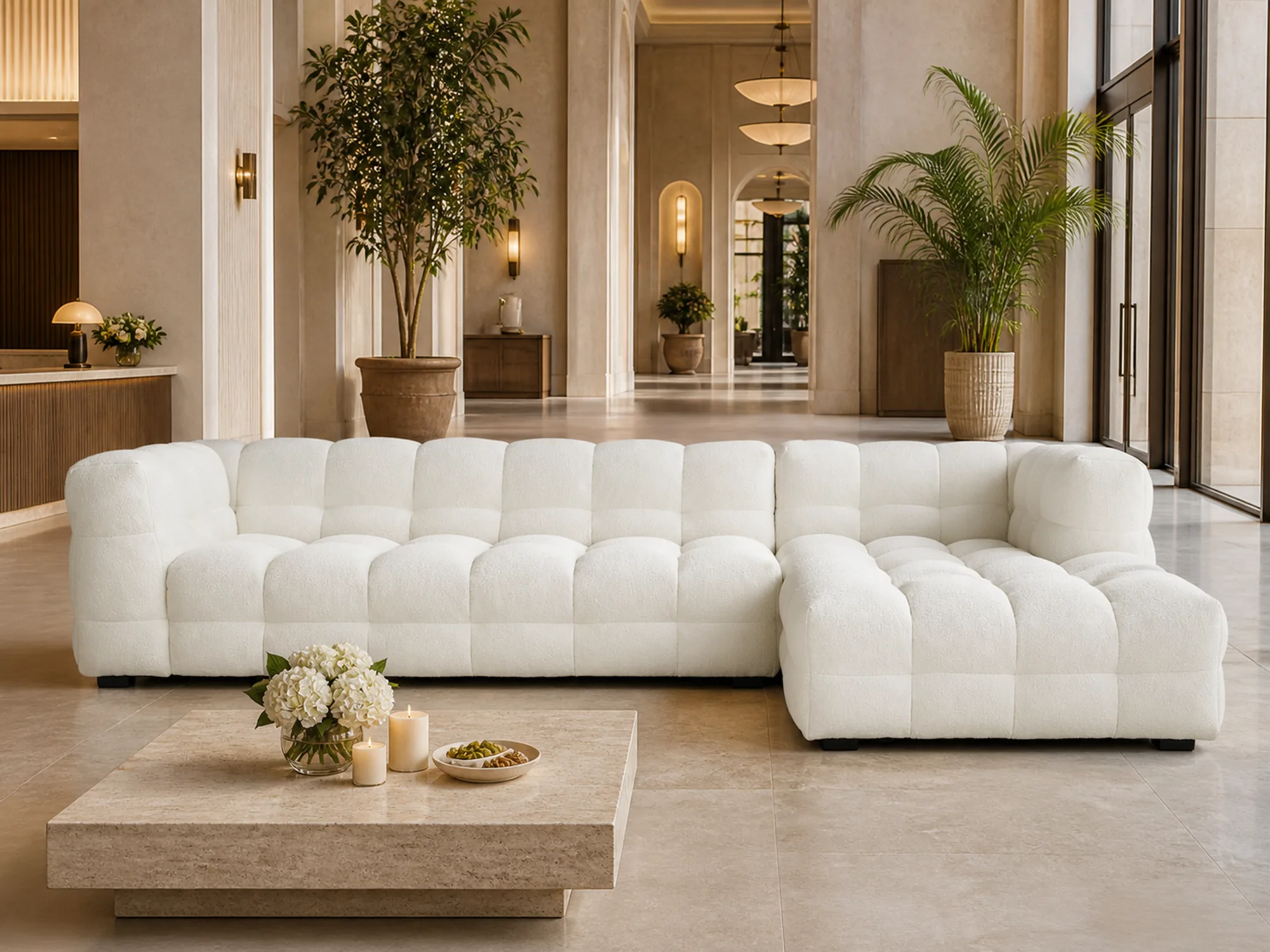 TSW-001/002/003 Boucle Fabric Sofa Set