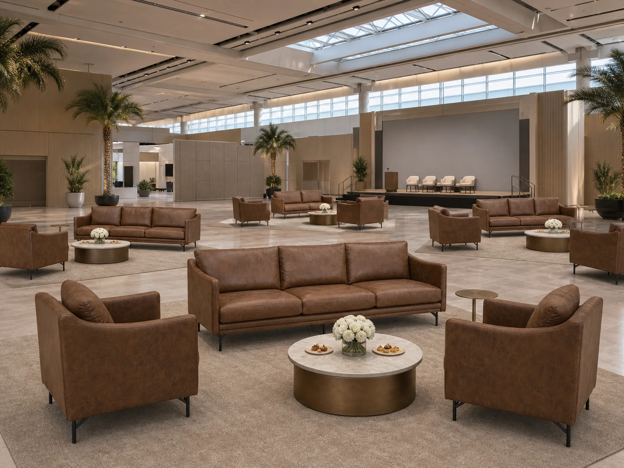 TSW-004/005 Brown Living Room Sofa